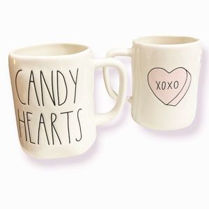NEW Rae Dunn CANDY HEARTS Double Sided Mug 💖 🍬 💖